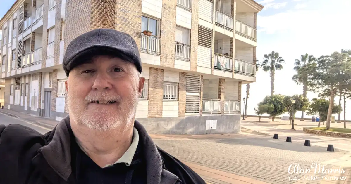 Alan Morris stood by his apartment at Aluse Beach.